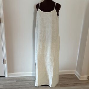Cream Linen Maxi Dress